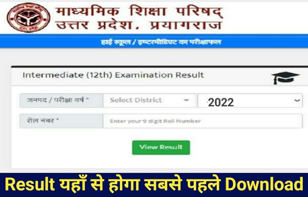 UP Board 12th Result 2022