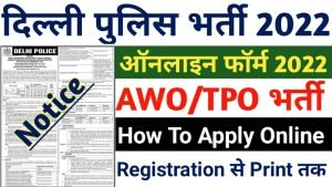 Delhi Police HC AWO TPO Online Form 2022