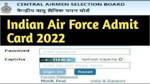 Indian Air Force Agniveer Admit Card 2022 