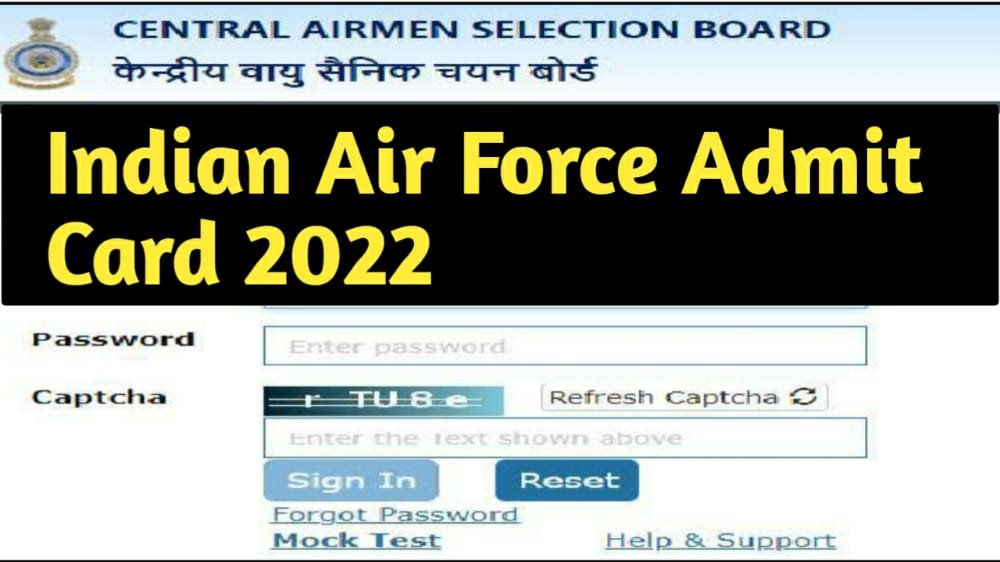 Indian Air Force Agniveer Admit Card 2022