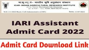 ICAR IARI Assistant Admit Card 2022