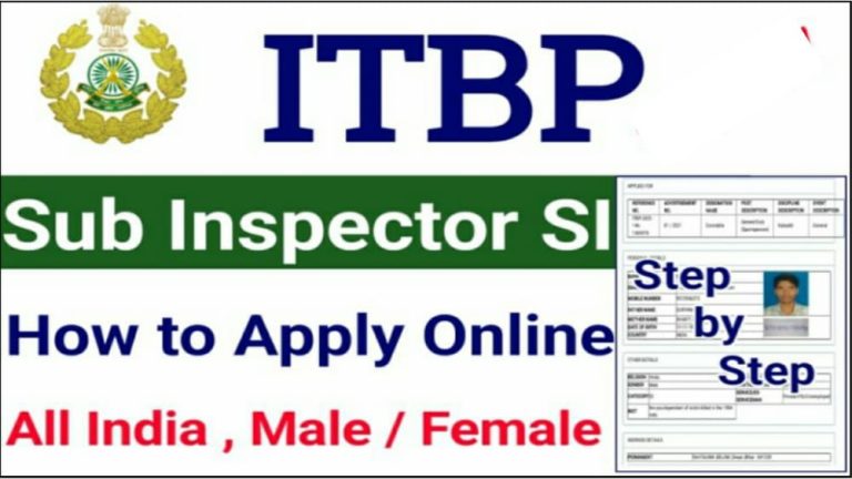 ITBP SI Online Form 2022