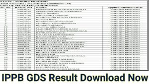 IPPB GDS Result Download 2022