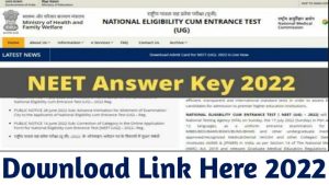 NTA NEET UG Answer Key 2022