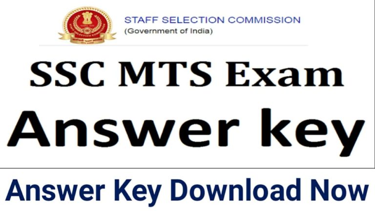 SSC MTS Answer Key Out 2022