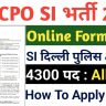 SSC CPO Online Form 2022