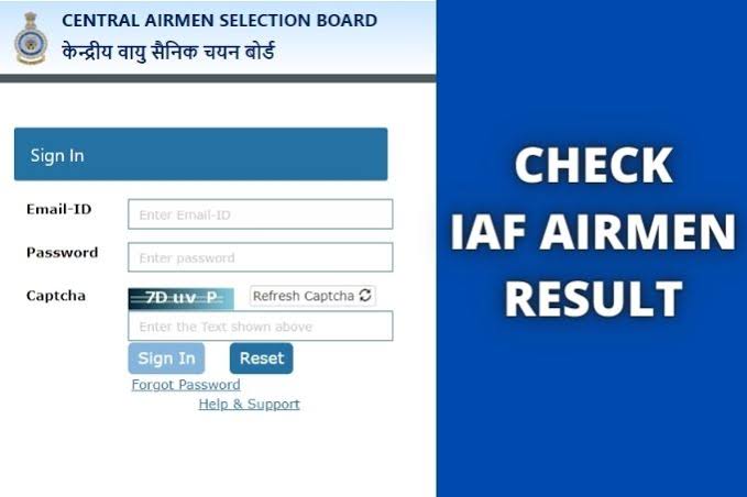 Indian Air Force Agniveer Result 2022