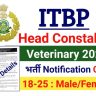 ITBP Head Constable Veterinary Recruitment 2022
