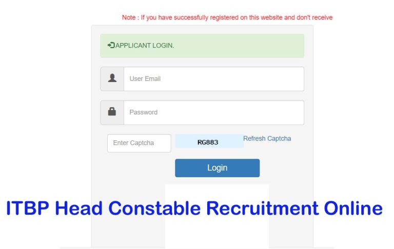 ITBP Head ( Constable Education & Stress Counsellor ) Online Form 2022