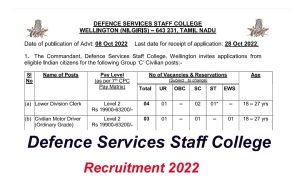 DSSC Recruitment 2022