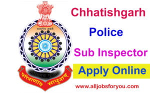 CG Police SI Online Form 2021 Logo