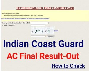 Indian Coast Guard AC Final Result 2022