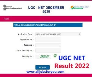 UGC NET Result 2022