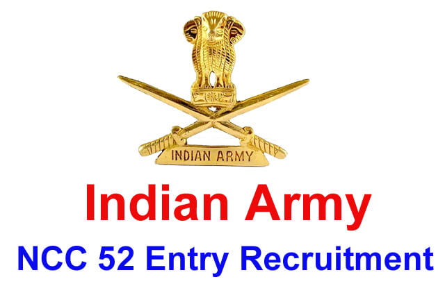 Indian Army NCC 52 Entry Online Form 2022