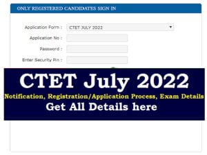 CTET July 2022 Notification