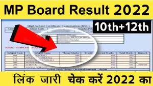 MP Board 12th Result 2022