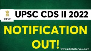 UPSC CDS 2 Online Form 2022
