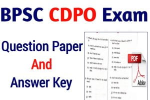BPSC CDPO Question Paper 2022