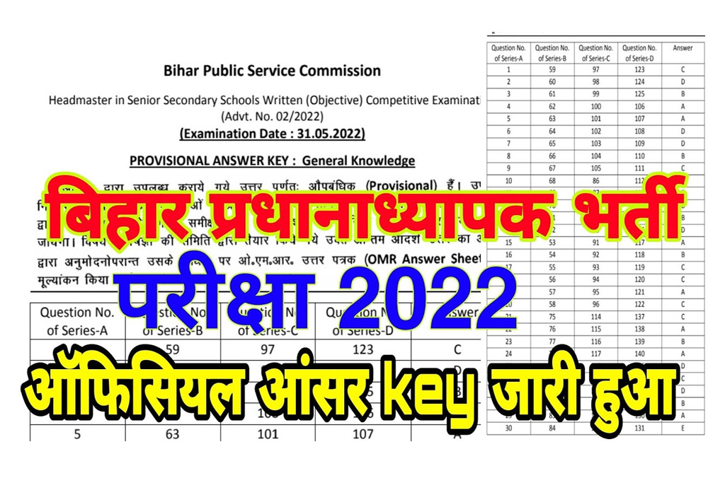 BPSC Head Master Answer Key 2022