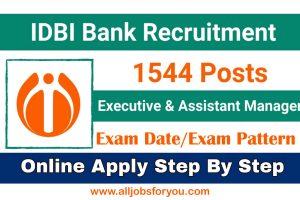 IDBI Bank Online Form 2022