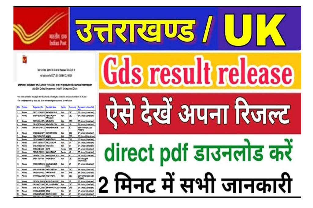 Uttarakhand GDS Result 2022