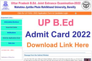 UP B.Ed Admit Card 2022 