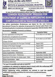 IBPS Clerk XI Recruitment 2022