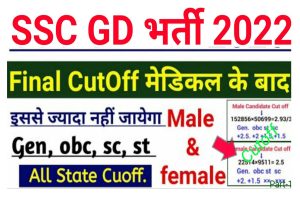SSC GD Final Cut Off 2022