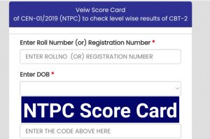 Railway NTPC CBT 2 Score Card 2022