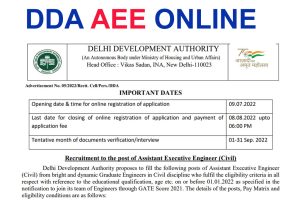 DDA AEE Online Form 2022