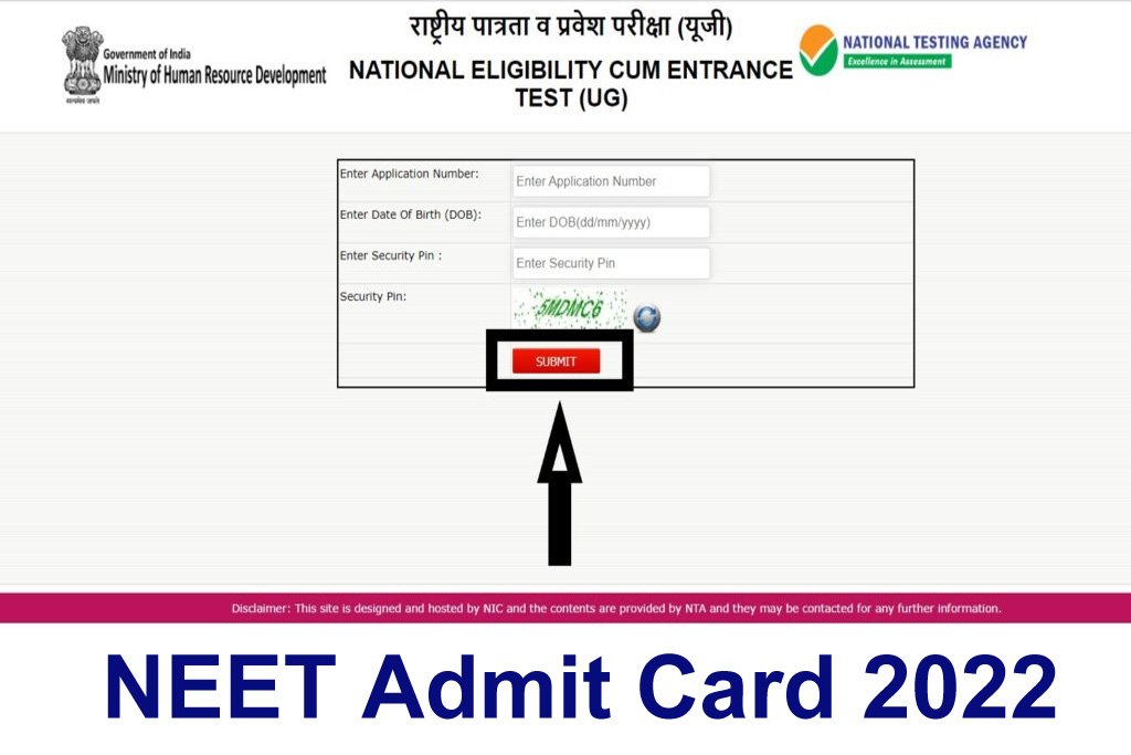 NTA NEET UG Admit Card 2022 Hall Ticket Download Link Here neet nta