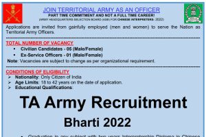 Join Territorial Army Recruitment 2022