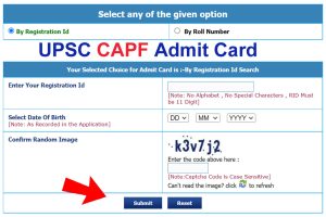 UPSC CAPF Admit Card 2022 UPSC AC Admit Card Download 2022
