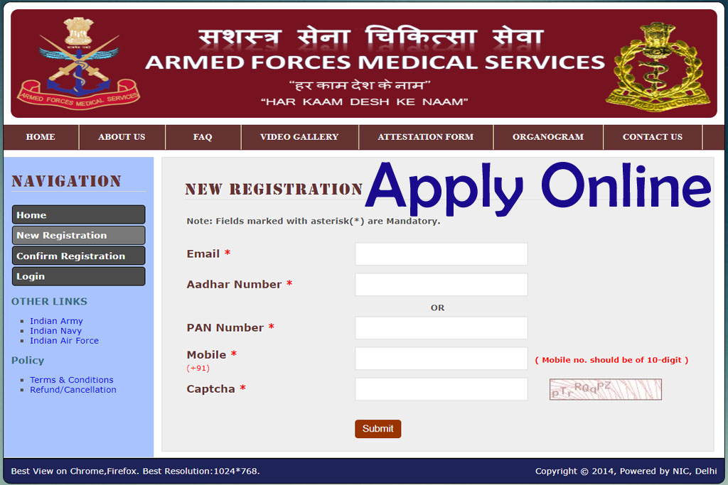 Armed Force Online Form 2022