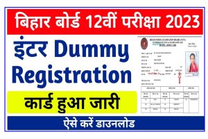 Bihar 12th Dummy Registration Card 2023