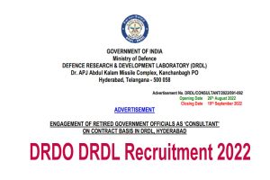 DRDO DRDL Recruitment 2022 