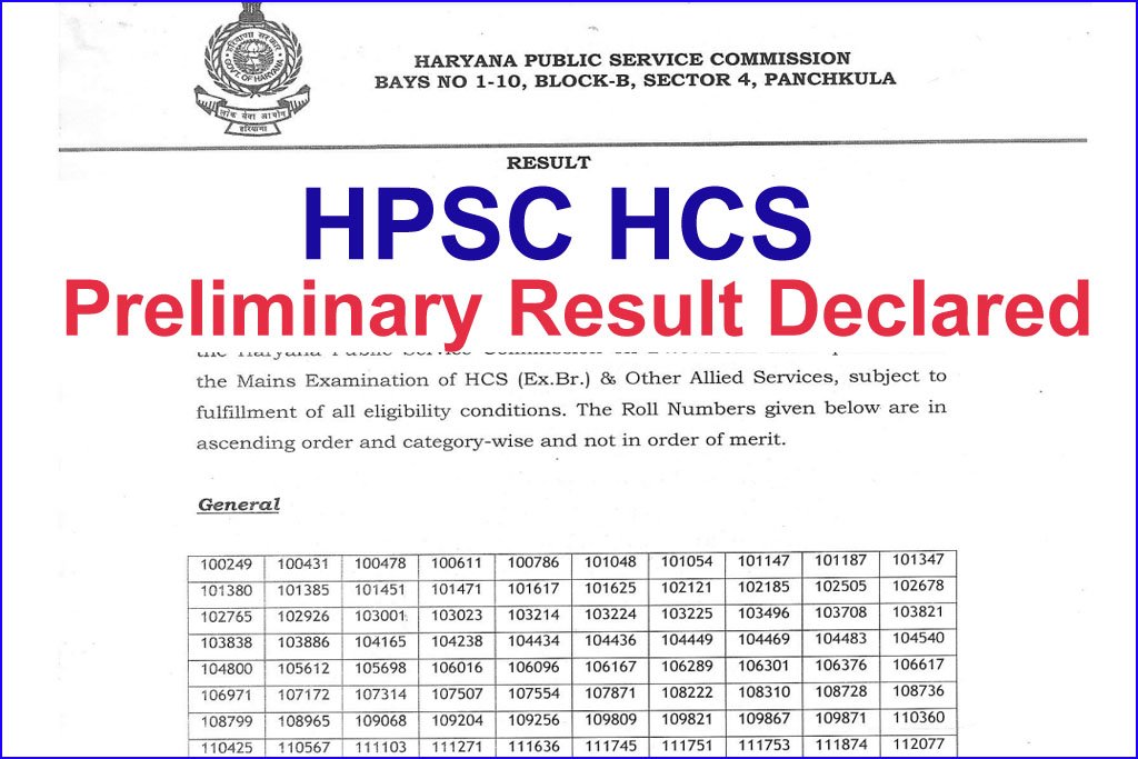 HPSC HCS Result 2022 Declared