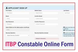 ITBP Constable Pioneer Online Form 2022