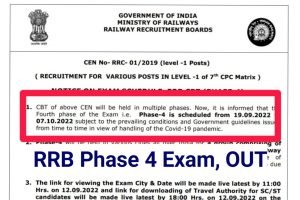 RRB Group D Phase 4 Exam 2022