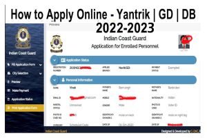 Indian Coast Guard Navik And Yantrik Online Form 2022