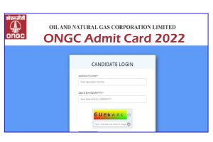 ONGC Junior Firemen Admit Card 2022