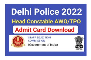 Delhi Police AWO TPO Admit Card 2022