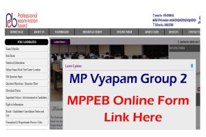 MPPEB Group 2 Online Form 2022