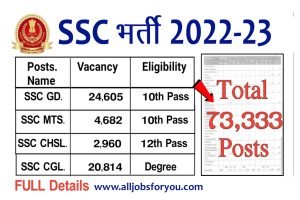 SSC 73000 Post Recruitment 2022