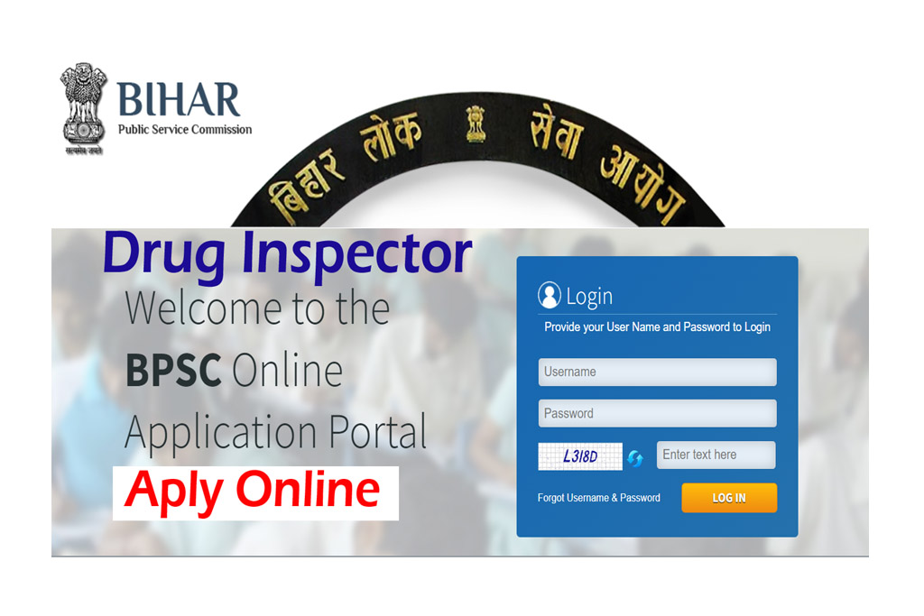 BPSC Drug Inspector Online Form 2022