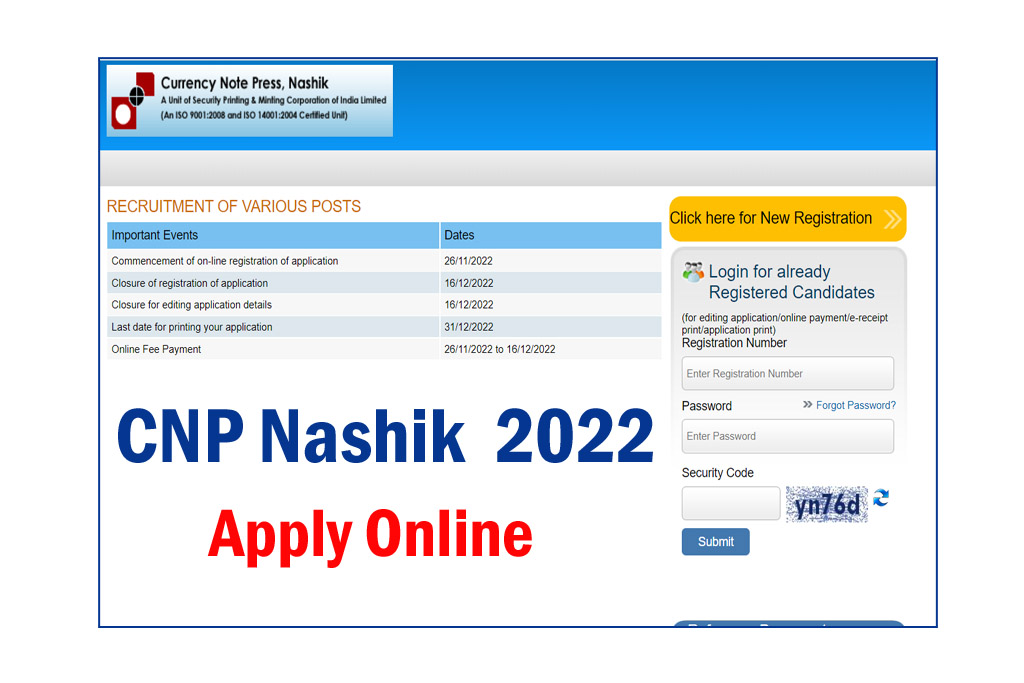 CNP Nashik Online Form 2022