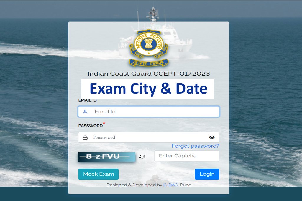 Indian Coast Guard Navik GD, DB, Yantrik Exam Date Exam City 2022 Admit