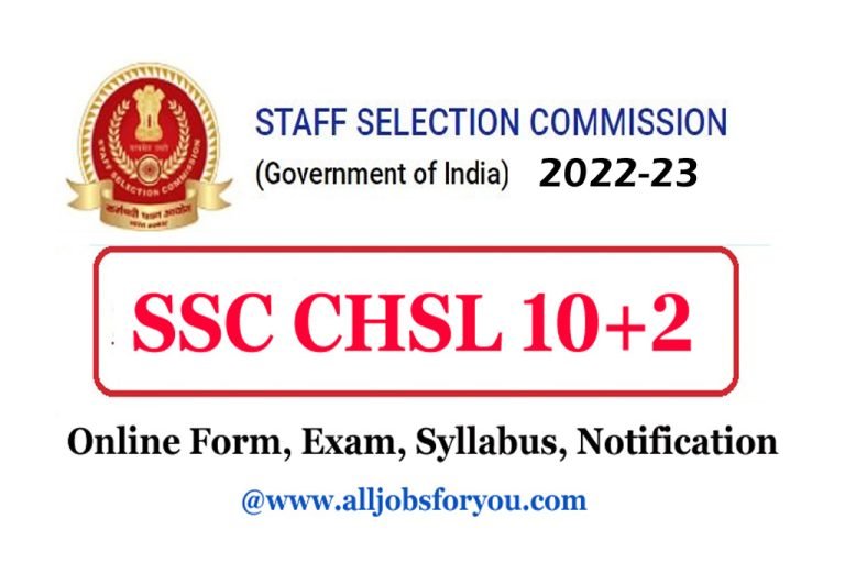 Ssc Chsl 2022 23 Recruitment Notification Application Form Exam Date All 8608