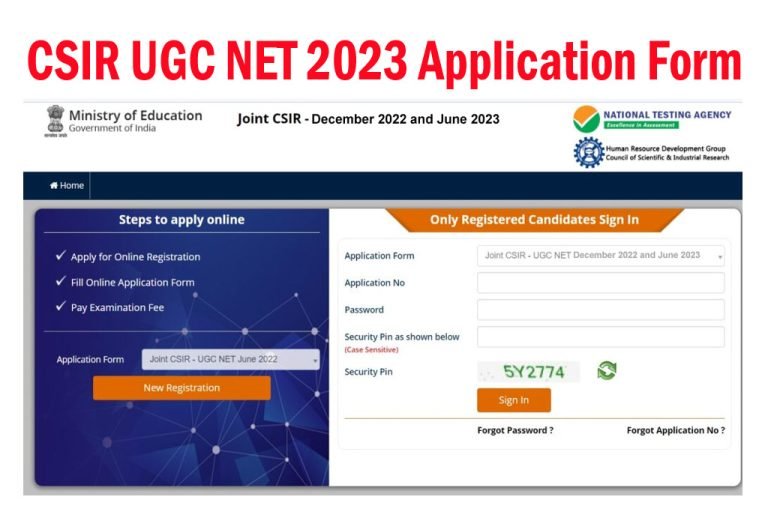 CSIR UGC NET 2023 Application Form Dates, Eligibility, Dec 2022 and