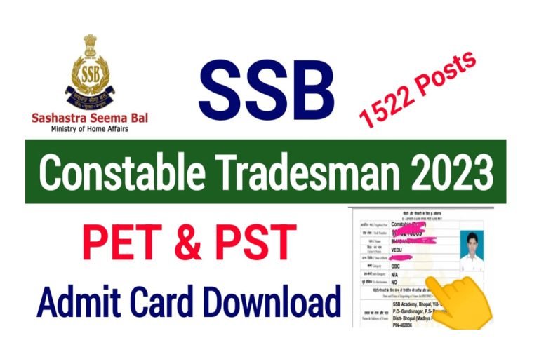 how to download ssb tradesman admit card 2023 Archives All Jobs For You